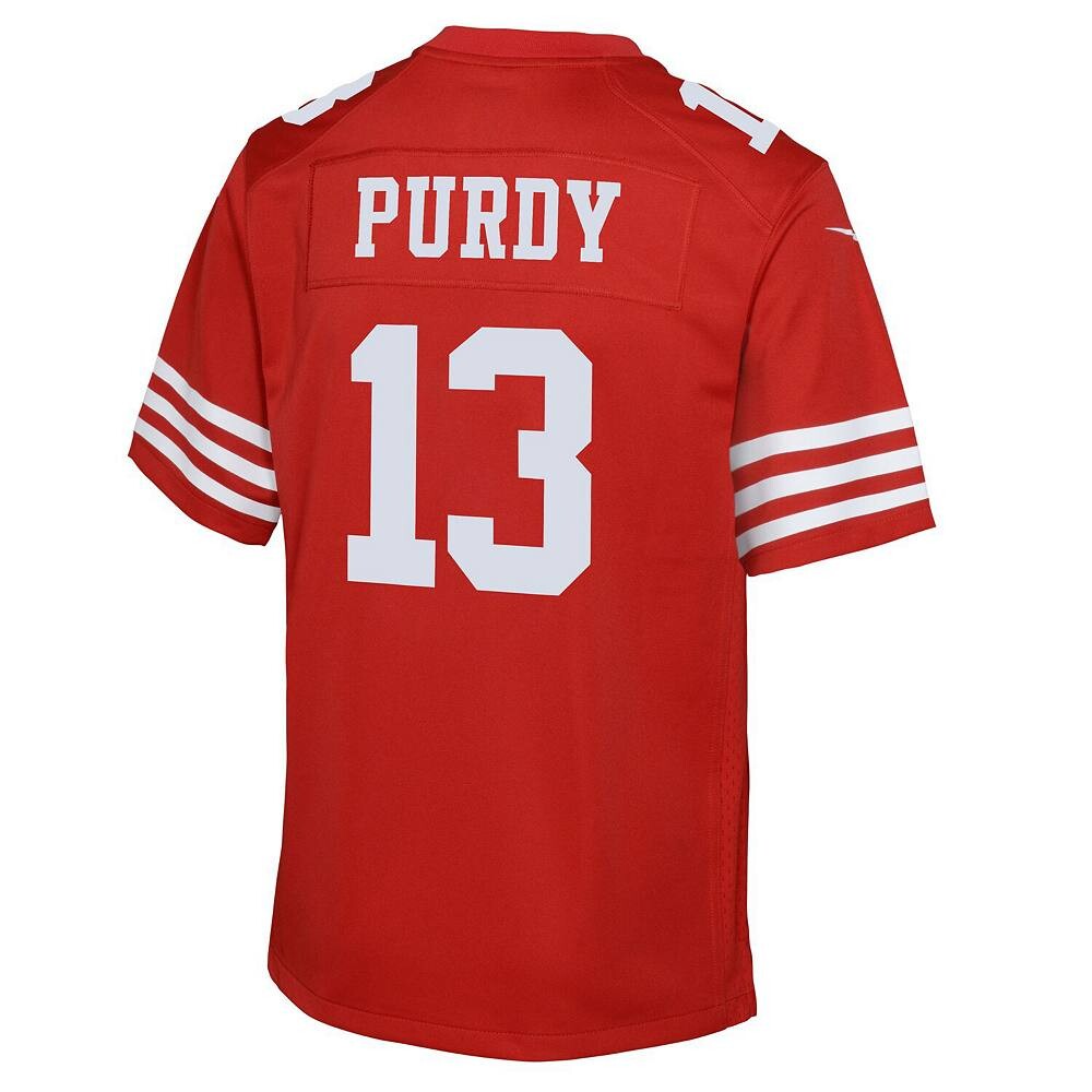 Молодежная игровая майка Nike Brock Purdy Scarlet San Francisco 49ers, красный — фото 3