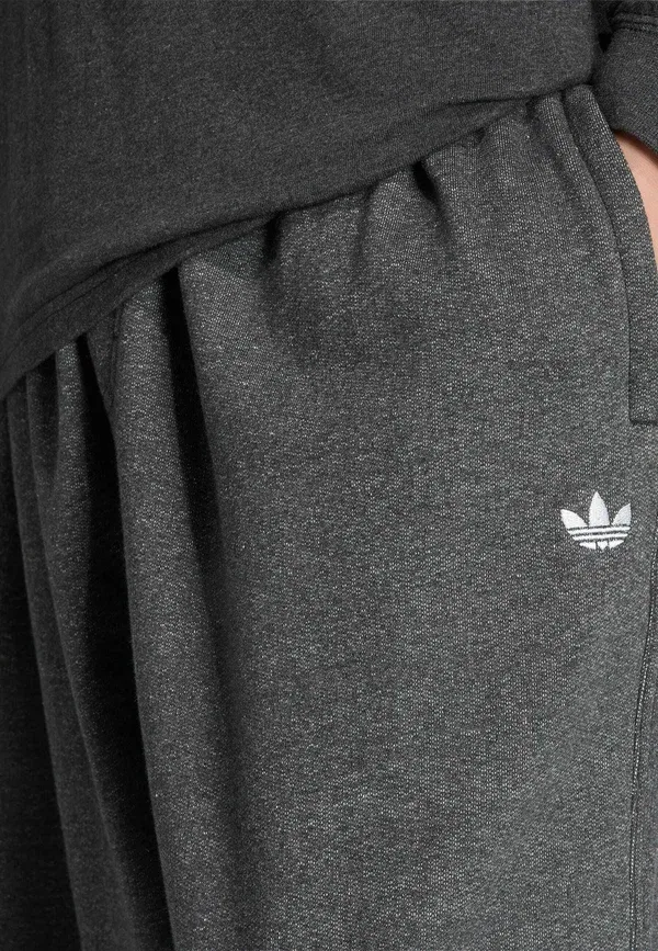 Штаны спортивные Adidas Originals Trefoil essentials melange baggy open hem pants tracksuit bottoms, темно-серый меланж — фото 3