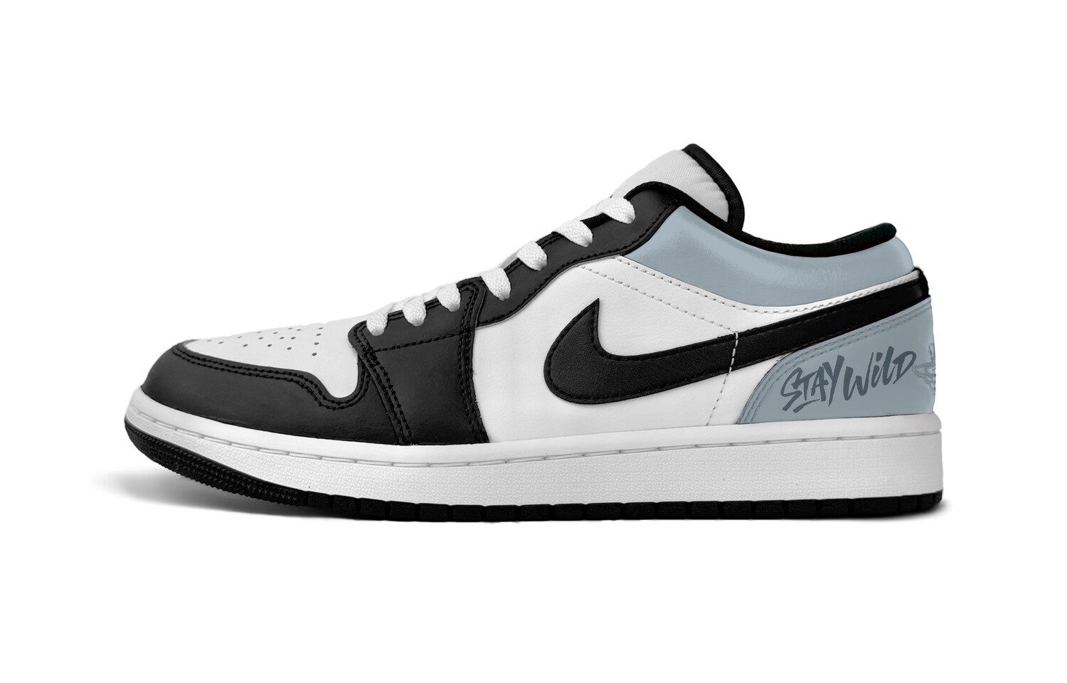 

Кроссовки Air Jordan 1 Vintage Basketball Shoes Men Low-top Gray, черный/серый