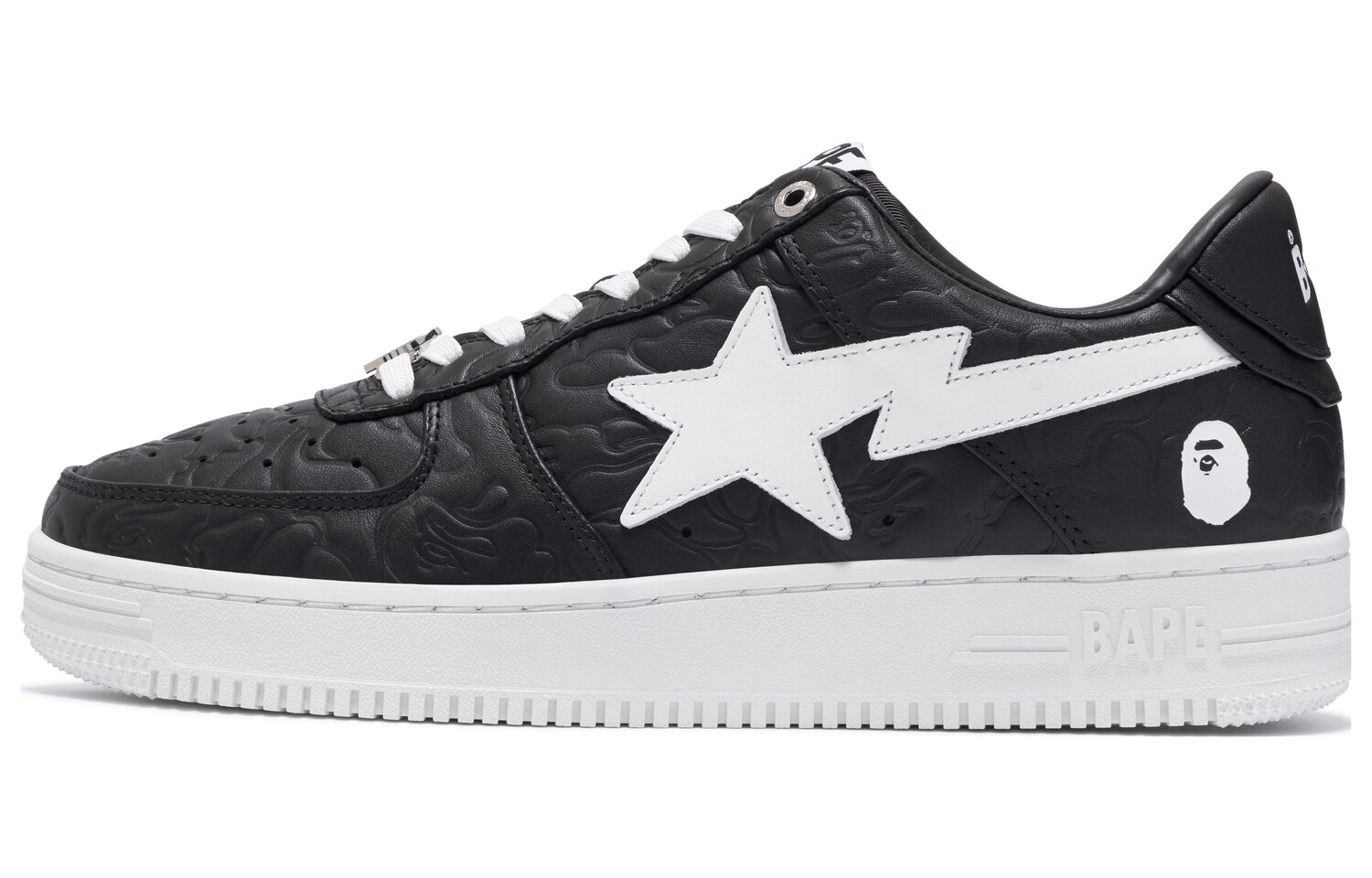 

Кроссовки BAPE A BATHING APE Bape Sta Low #3 Line Camo Black, черный/белый