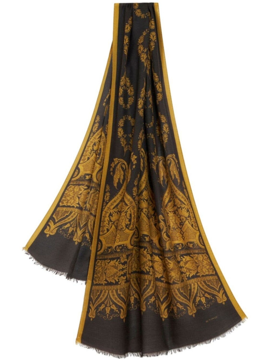 

ETRO шарф с узорчатым жаккардом, черный