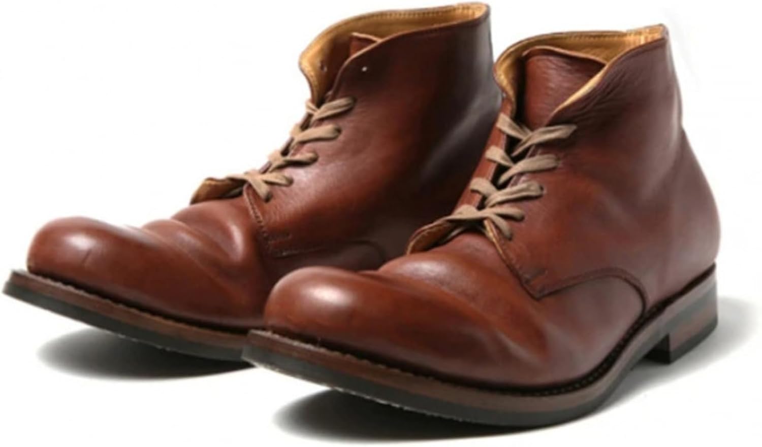 

Мужские короткие ковбойские ботинки DHAEY с низким каблуком, шнуровкой, круглым носком, удобные, повседневные, кожаные, противоскользящие, унисекс, традиционные деревенские ботильоны (Цвет: коричневый, Размер: 13.5 женский/12 мужской)