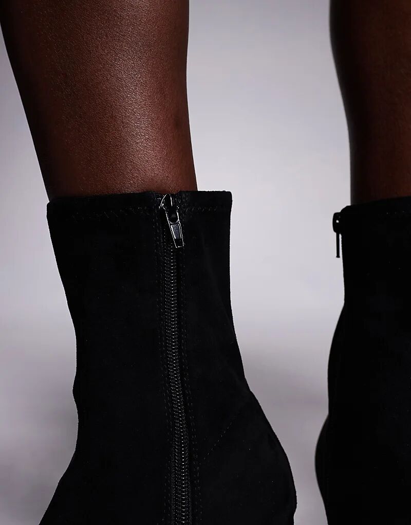 Черные сапоги-носки на высоком каблуке от ASOS DESIGN Erika — фото 4