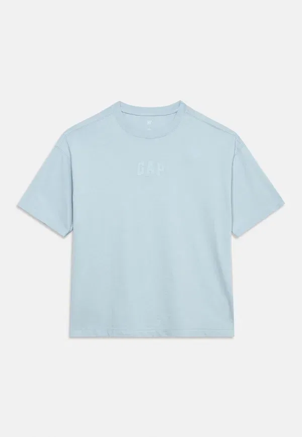 Футболка Gap Soft Logo Tee Basic, сине-белый — фото 3