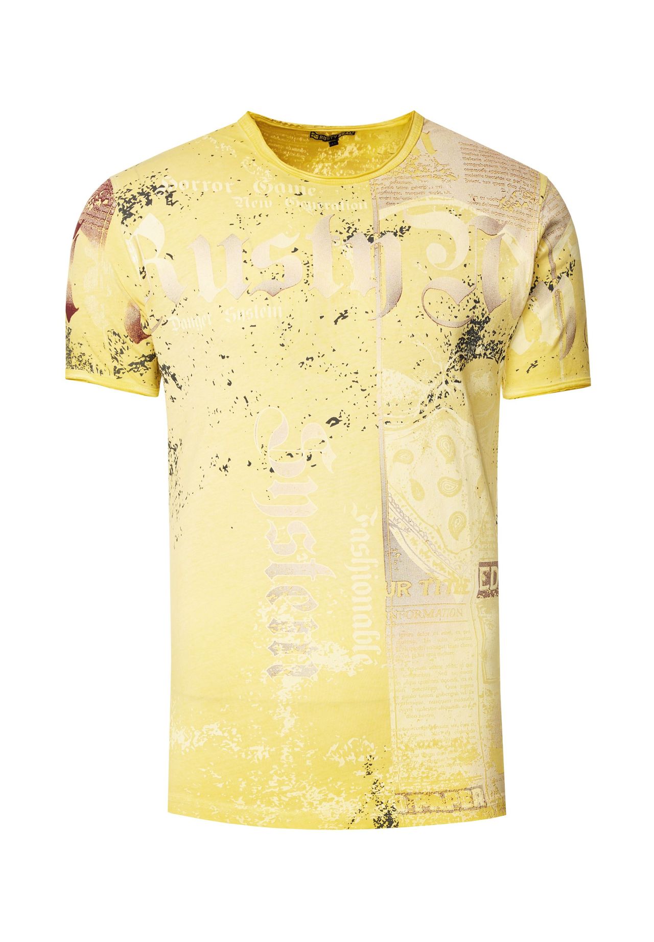 

Футболка с принтом по всей поверхности в подержанном стиле RUSTY NEAL, желтый