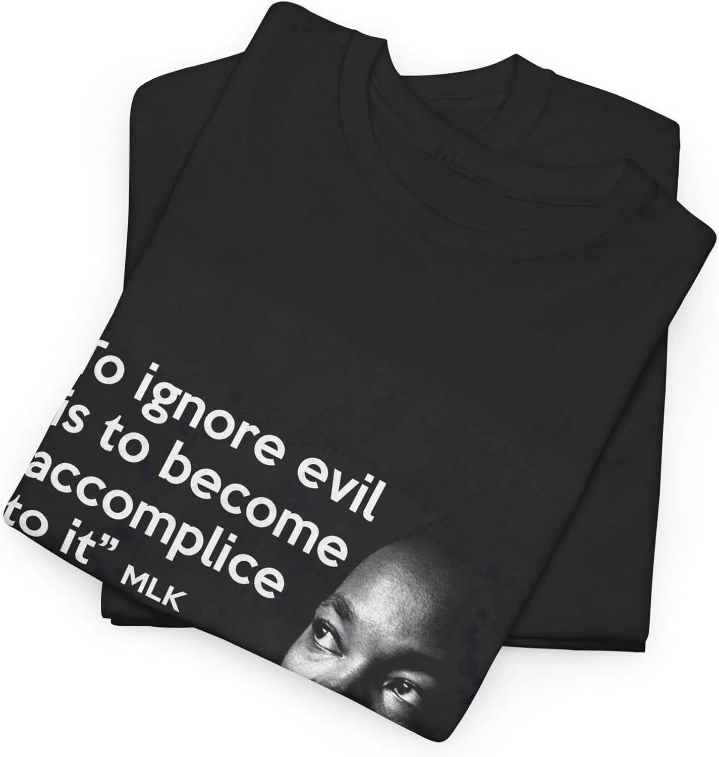 Футболка в стиле ретро с надписью «MLK Martin Luther King Ignore Evil Become Protest» (Не обращай зла, становись протестом) для мужчин и унисекс, из плотного хлопка — фото 3