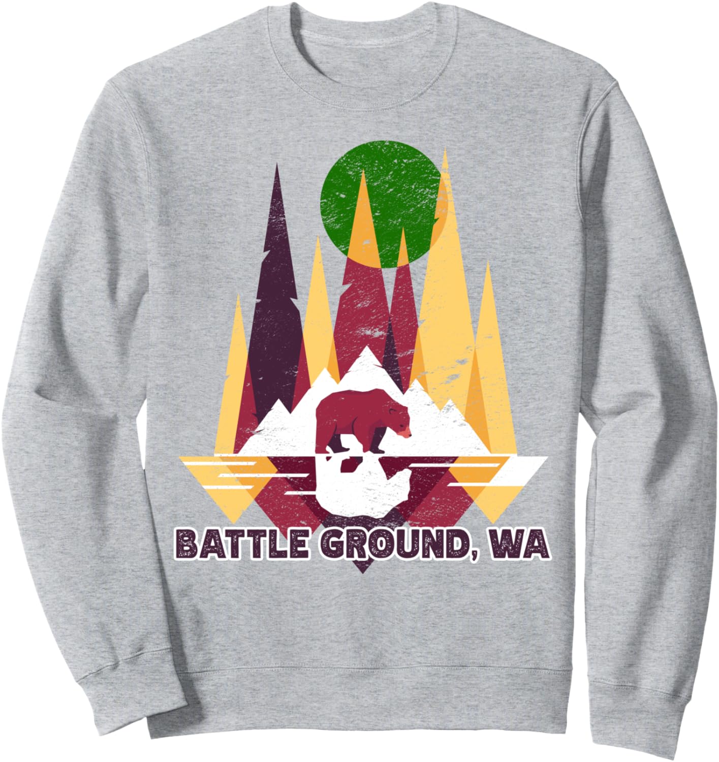 

Винтажная сувенирная толстовка с изображением гор, город Баттл Граунд, штат Вашингтон, штат Вашингтон Retro Vintage Outdoor Battle Ground, Wa, серый
