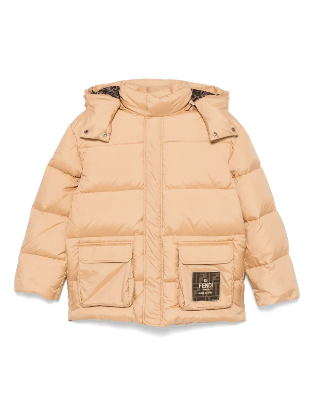 

Стеганое пальто FENDI KIDS, нейтральный