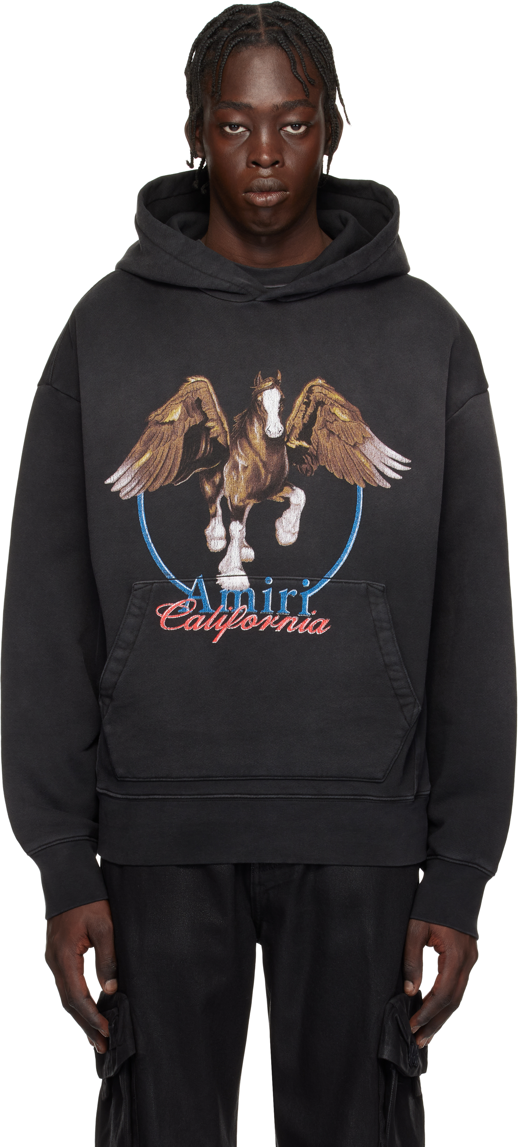 

Толстовка оверсайз с капюшоном Pegasus Vintage Wash AMIRI