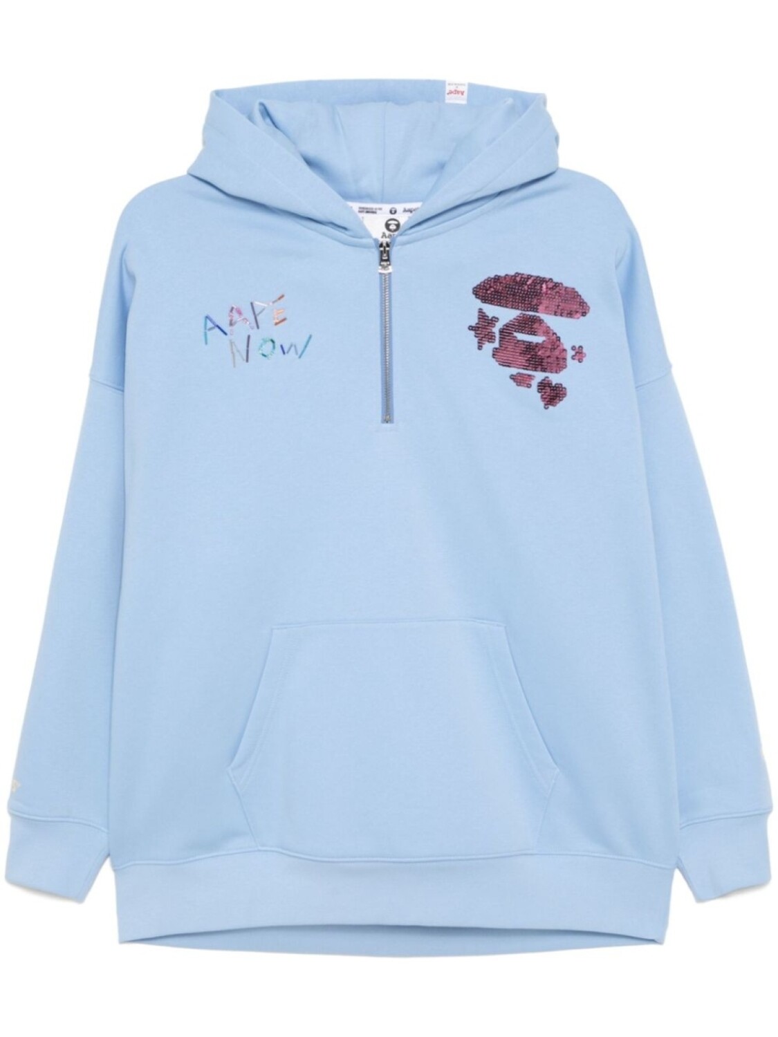

Худи с пайетками AAPE BY *A BATHING APE, синий
