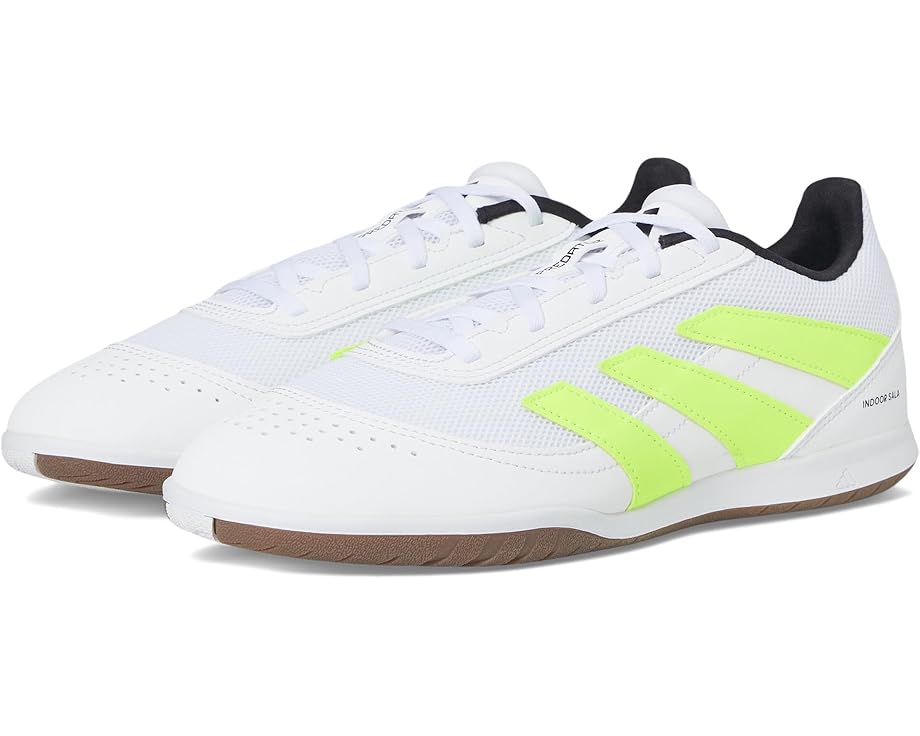 Кроссовки adidas Predator Club Indoor Soccer Cleats, цвет White/Lucid Lemon/Black