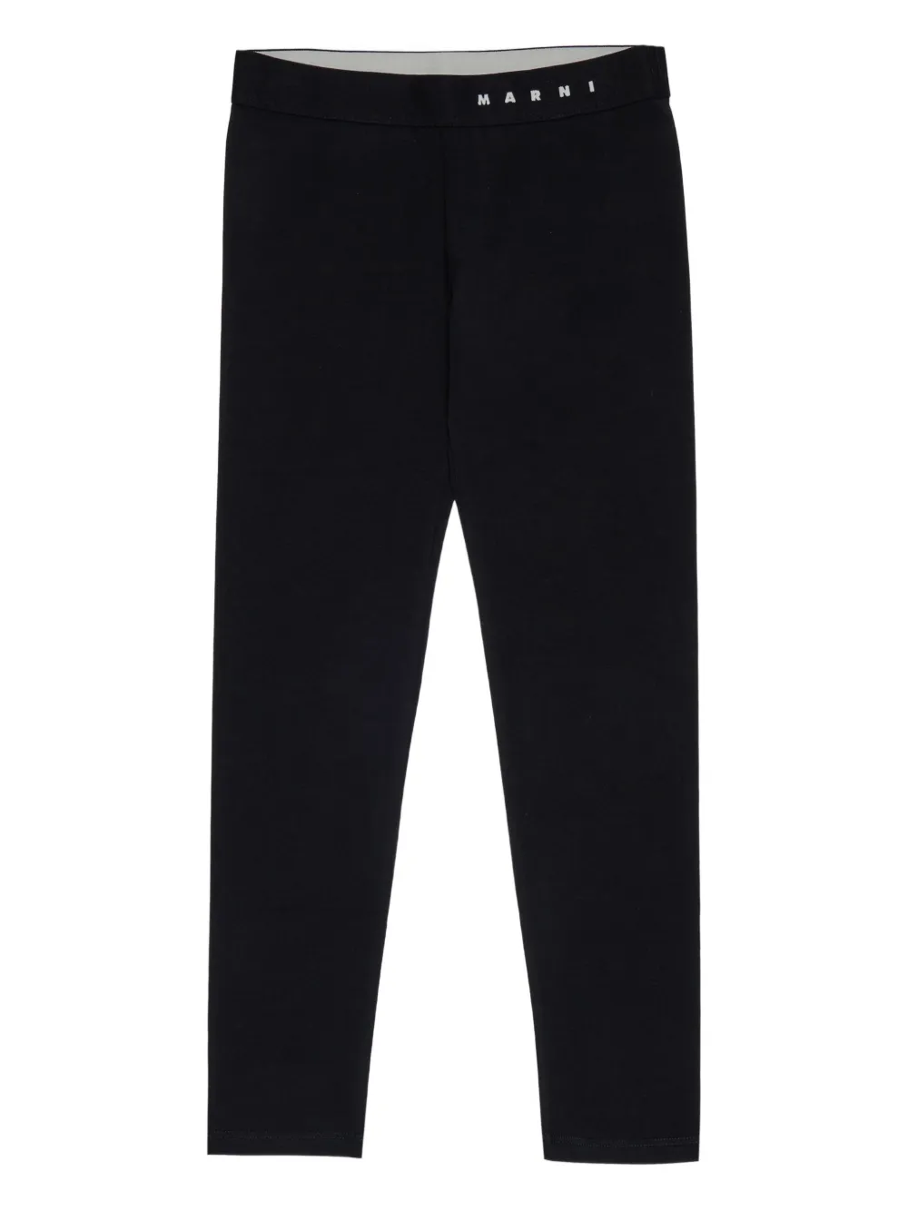 

Леггинсы с логотипом на поясе Marni Kids, черный