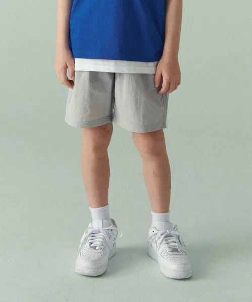 Детские шорты из нейлона MUSINSA STANDARD KIDS серые