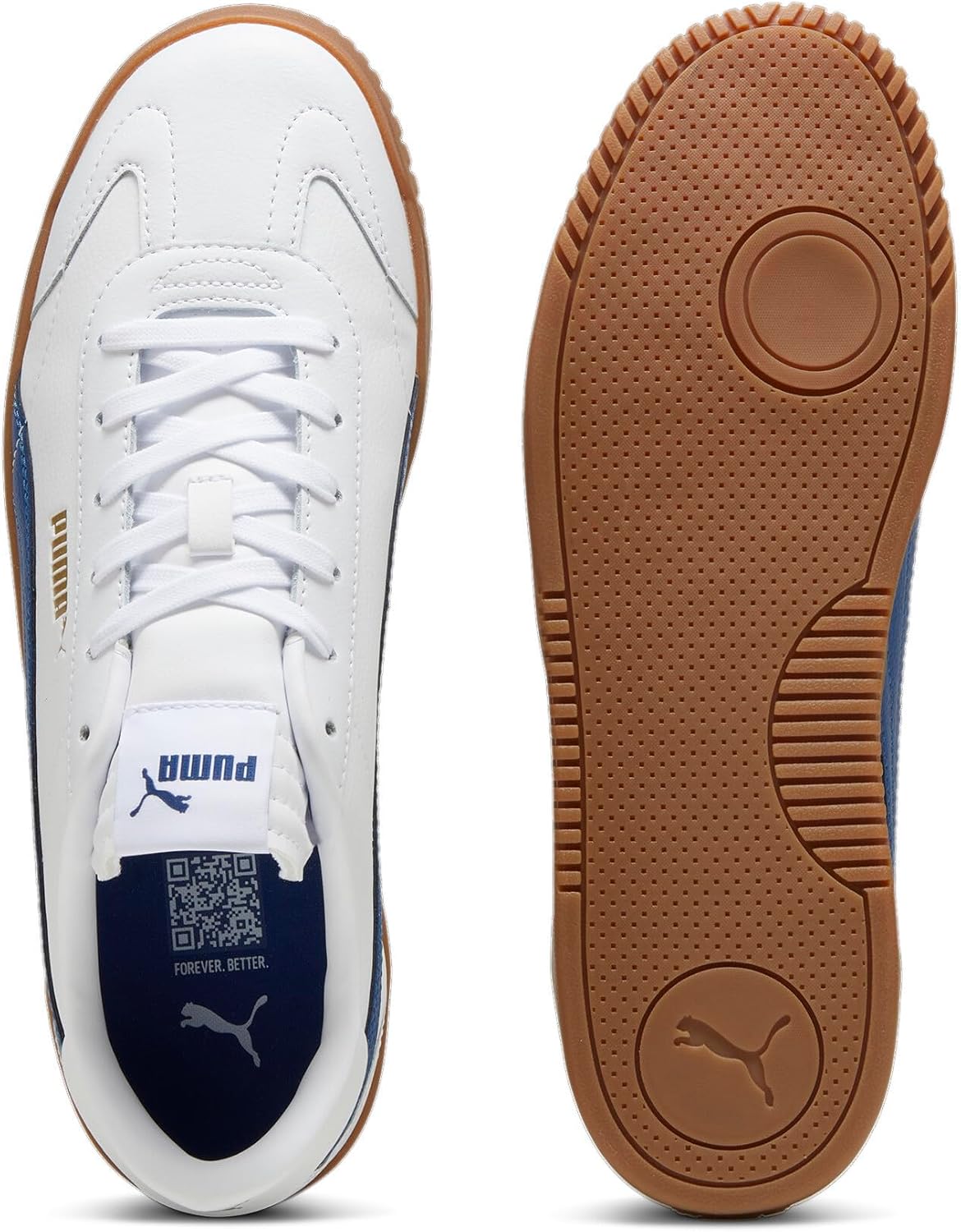 Кроссовки Puma Mens Club 5v5, белый/золотой — фото 4
