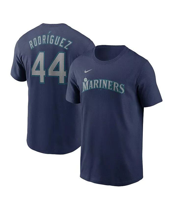 

Футболка с именем и номером игрока команды Big Boys and Girls Julio Rodríguez Navy Seattle Mariners Home Nike
