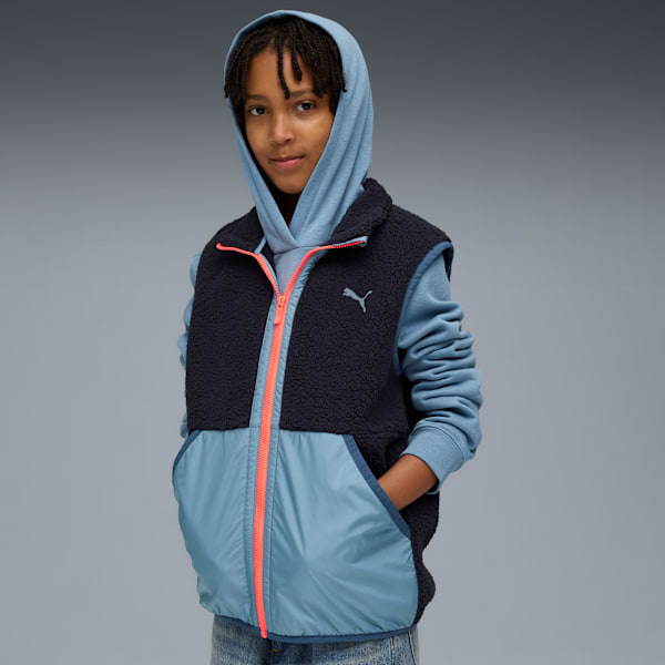 

Жилет из шерпы для больших детей Outerwear Puma, синий