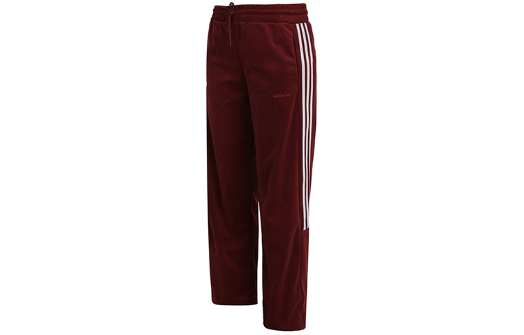 Прямые повседневные брюки женские красные Adidas Neo — фото 4
