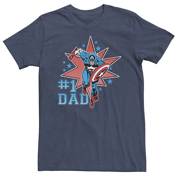 

Футболка Big & Tall Captain America "#1 Dad" Marvel