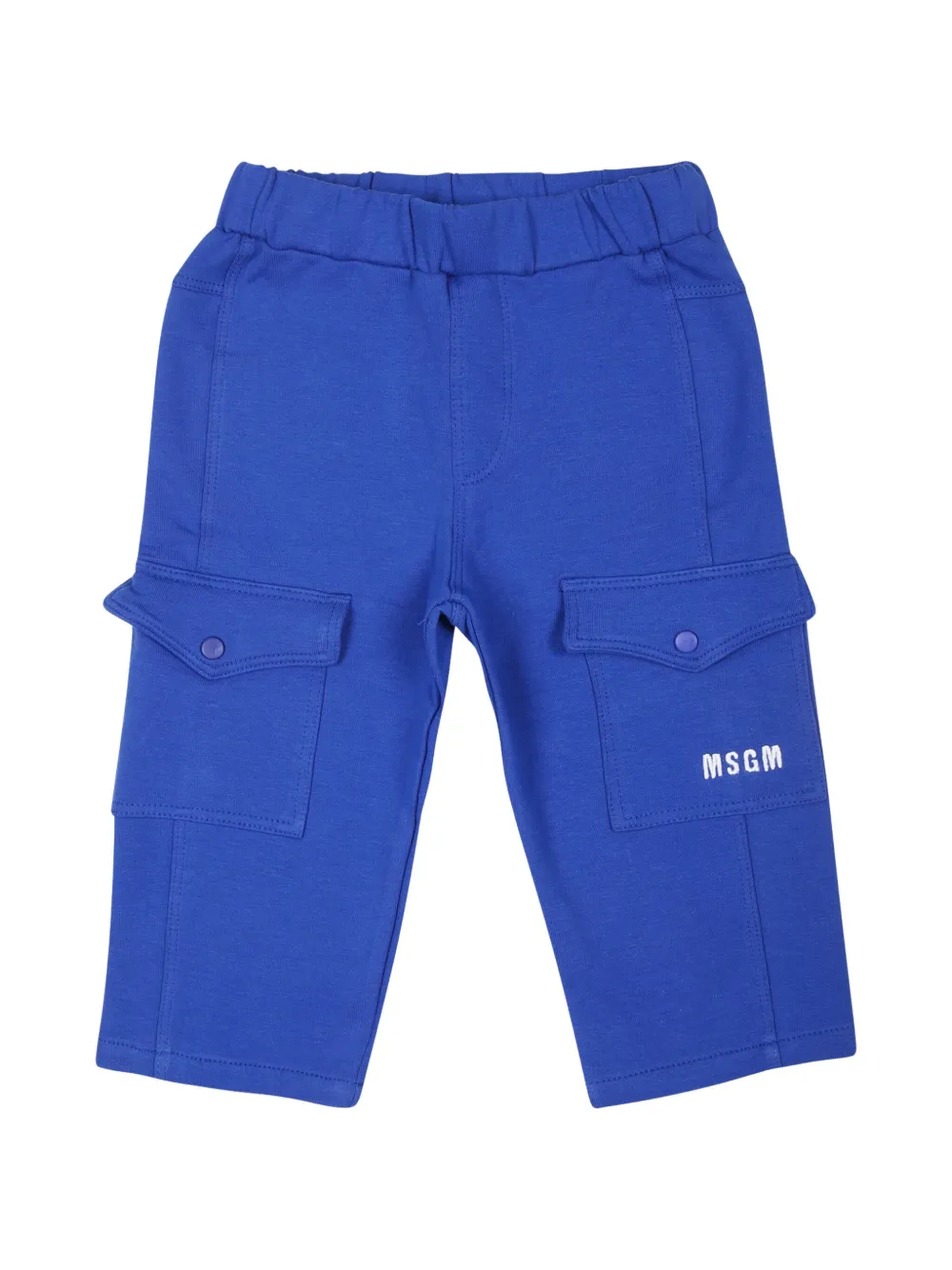 

Брюки с вышитым логотипом MSGM Kids, синий