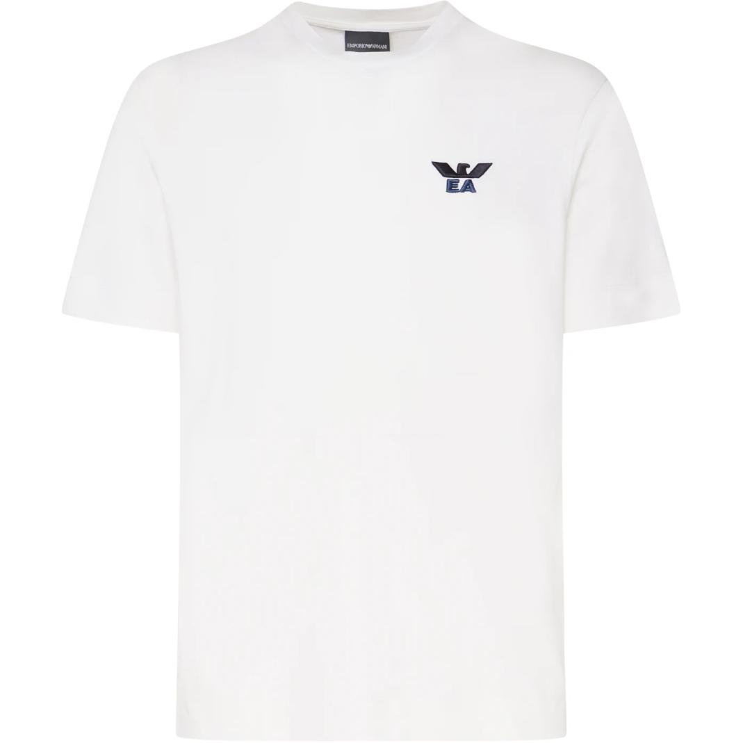 

Футболка с вышитым логотипом EMPORIO ARMANI, белый