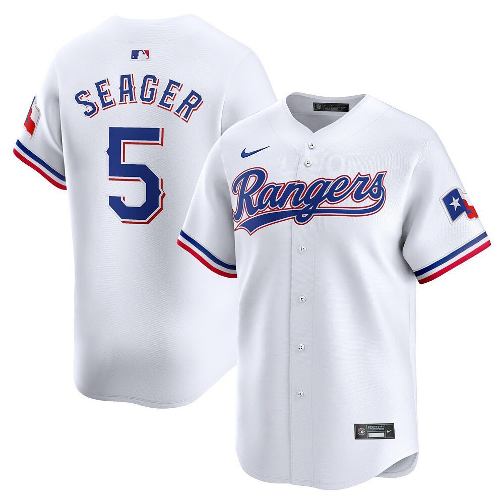 Мужская белая майка Nike Corey Seager Texas Rangers Home Limited Player, цвет Rgr White — фото 2