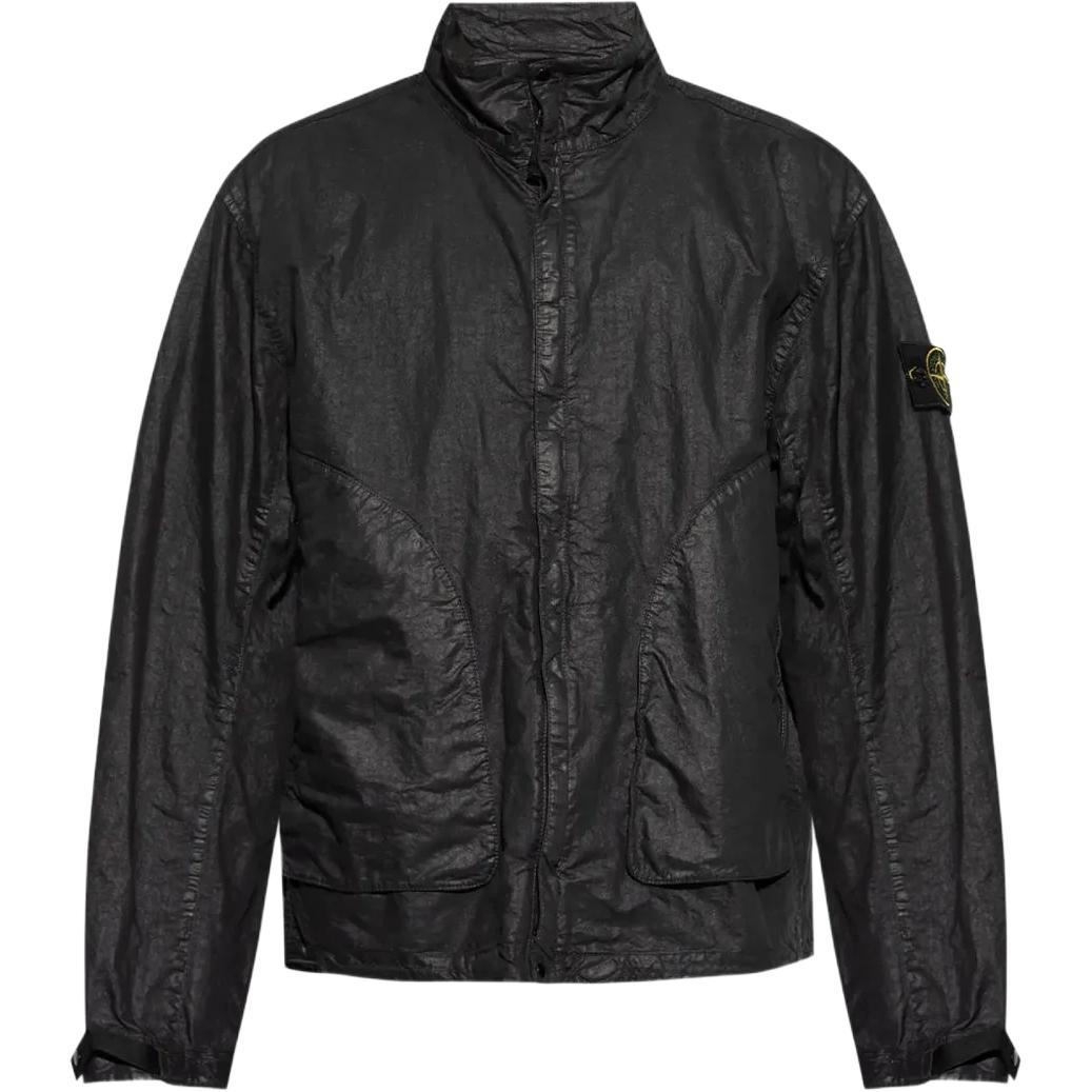 

Куртка с высоким воротником на молнии STONE ISLAND, черный
