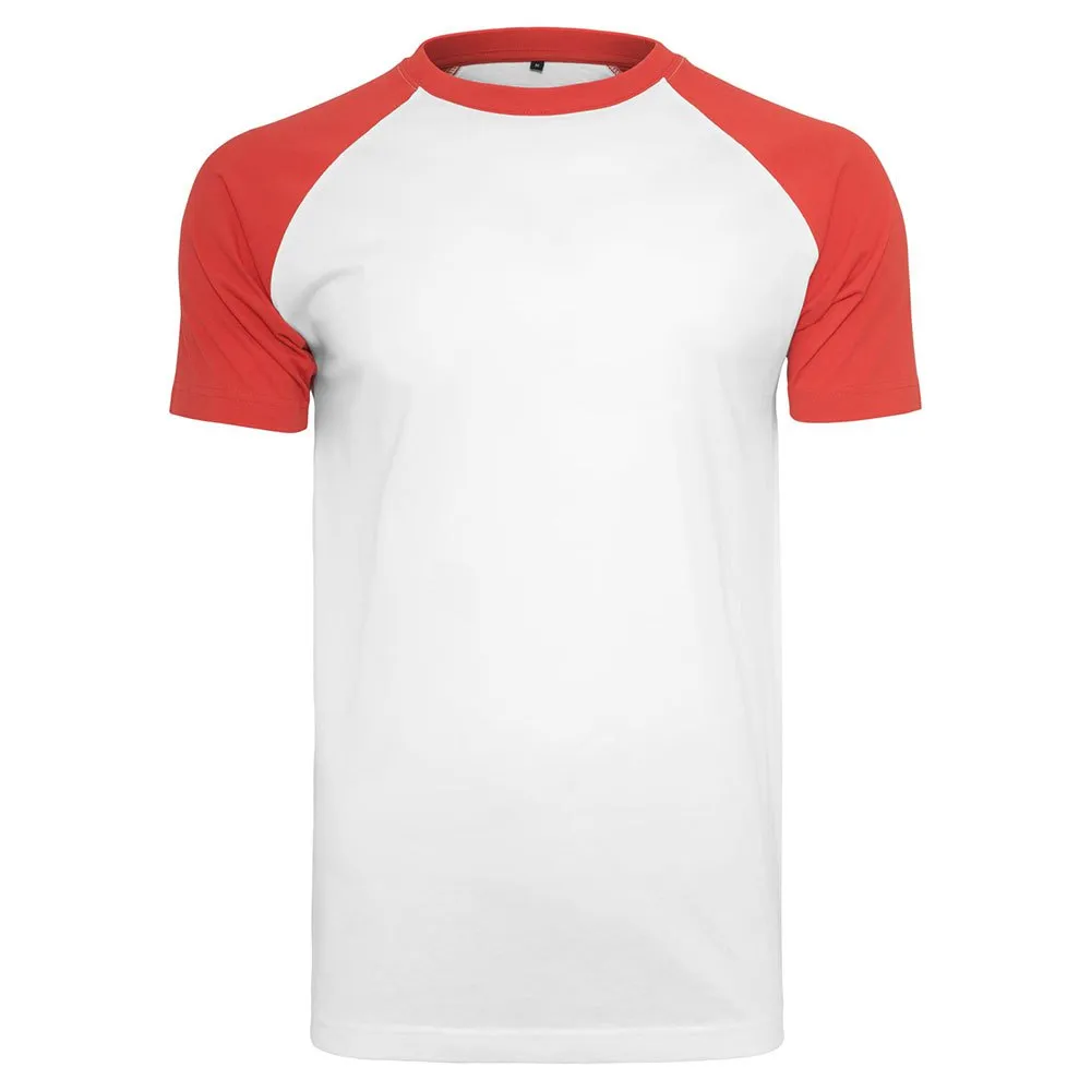 

Футболка с коротким рукавом Build Your Brand Raglan Contrast, белый