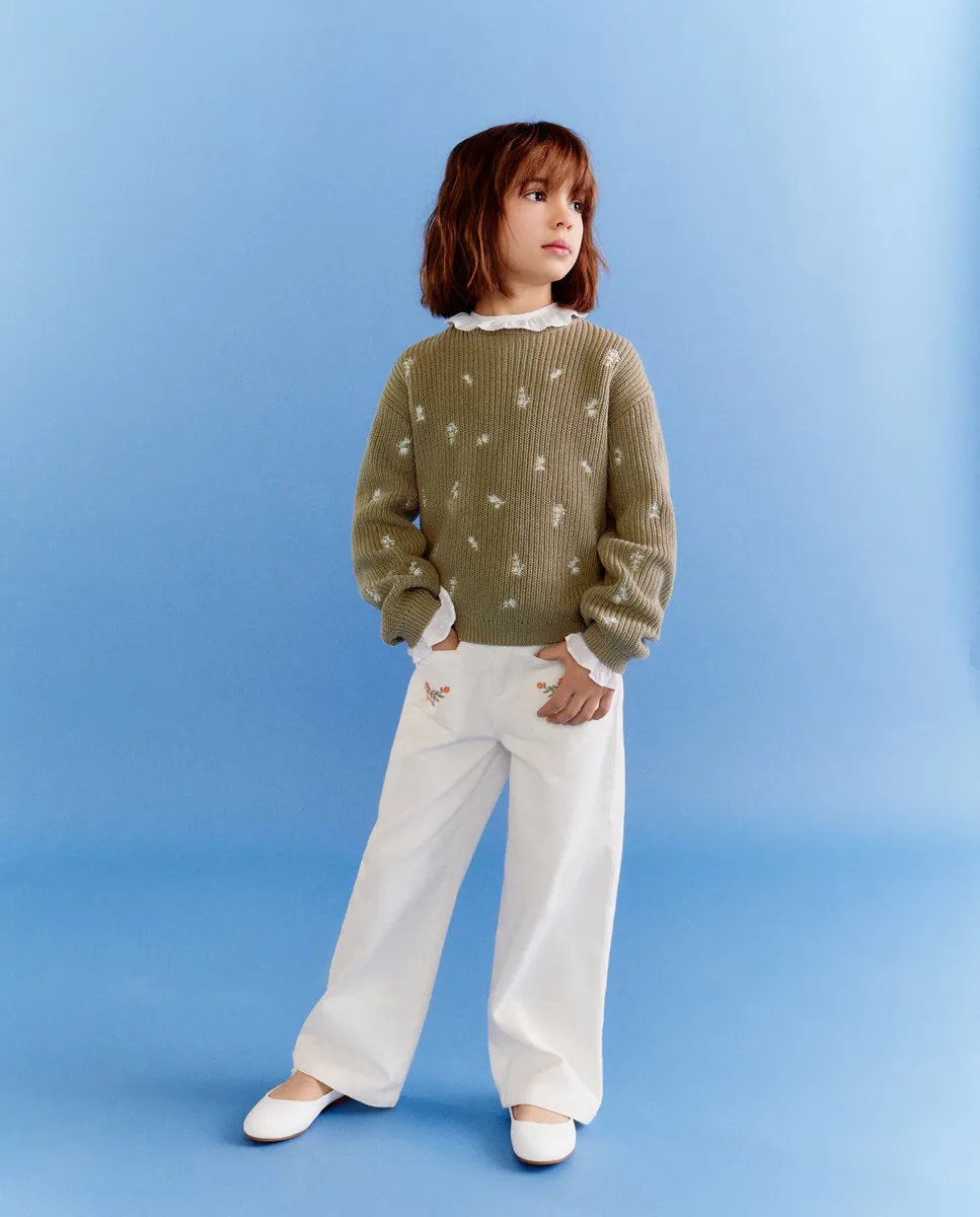 

Брюки с карманами для девочек Kids El Corte Inglés, белый