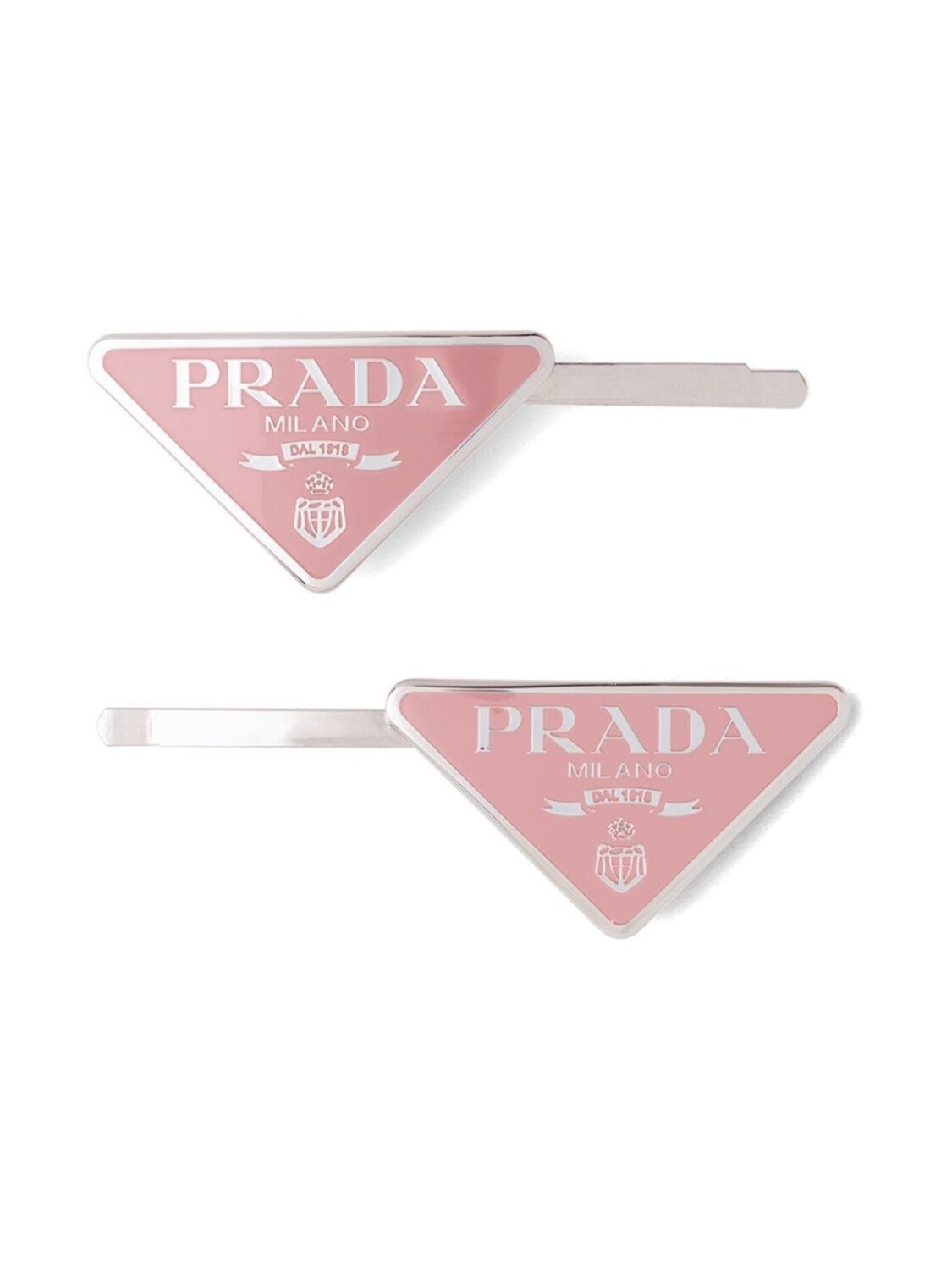

Prada набор невидимок с логотипом, розовый
