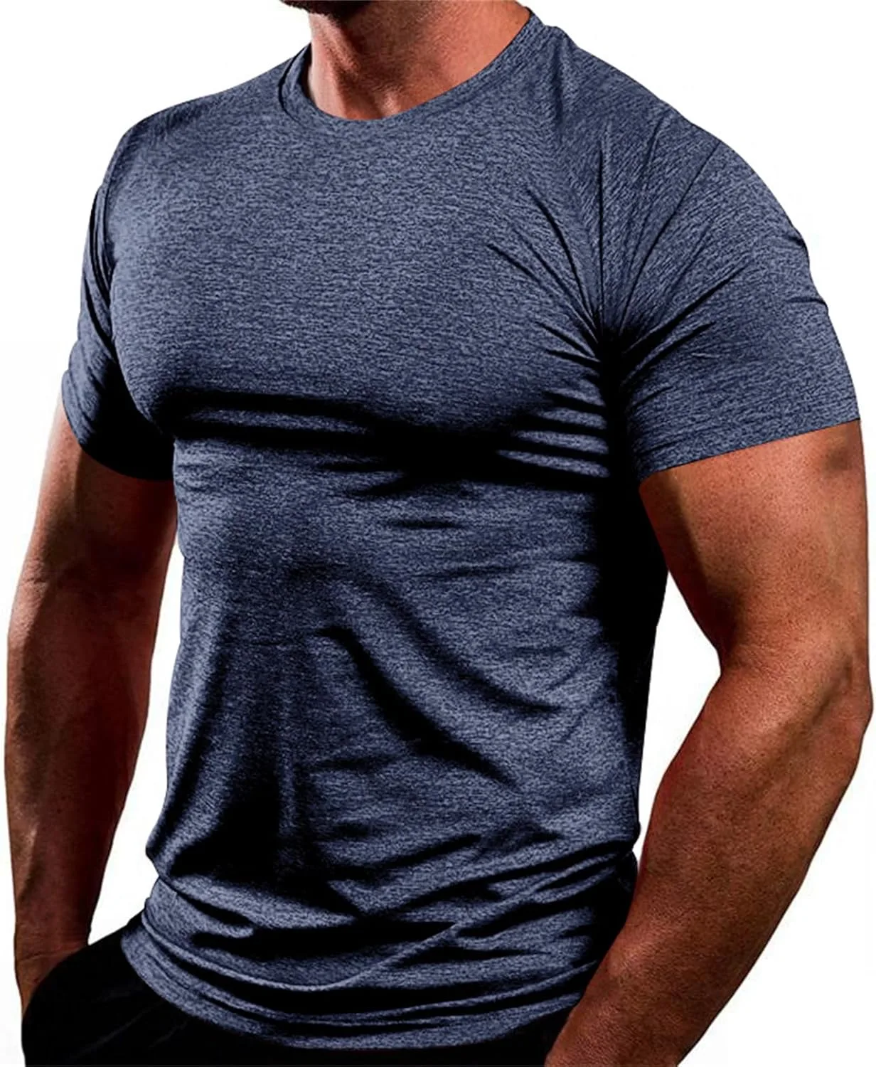 

Мужская футболка с коротким рукавом и воротником T Neck, Casual, Loose, Polo, Plain, Quick Dry, Sports, 2024 New