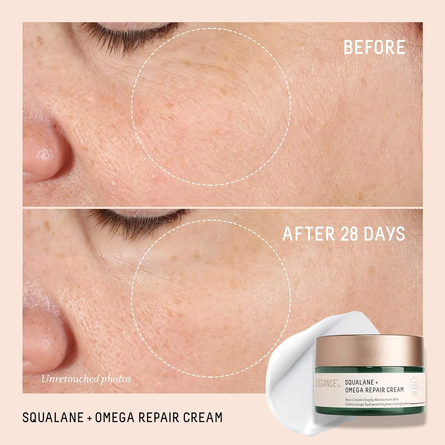 Крем для лица Biossance — Squalane + Omega Repair Cream - интенсивно увлажняющий с гиалуроновой кислотой, 97.6 мл — фото 2