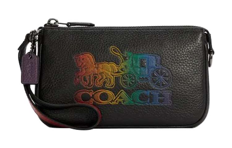 

COACH Кожаный клатч Нолита Маджонг через плечо малый унисекс черный