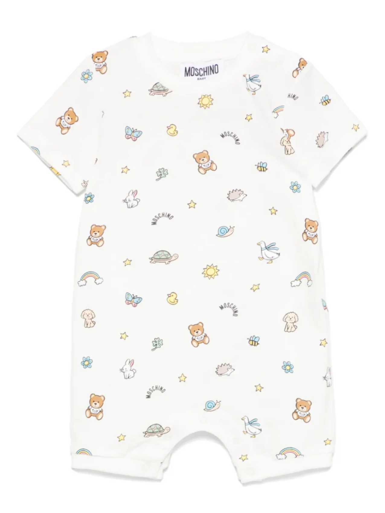 

Moschino Kids ромпер с принтом Teddy Bear, белый