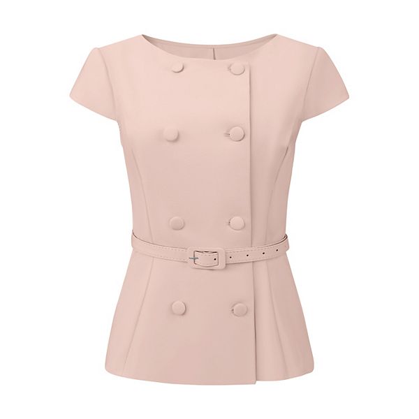 

Женская винтажная блуза с поясом и каре Inspire Chic