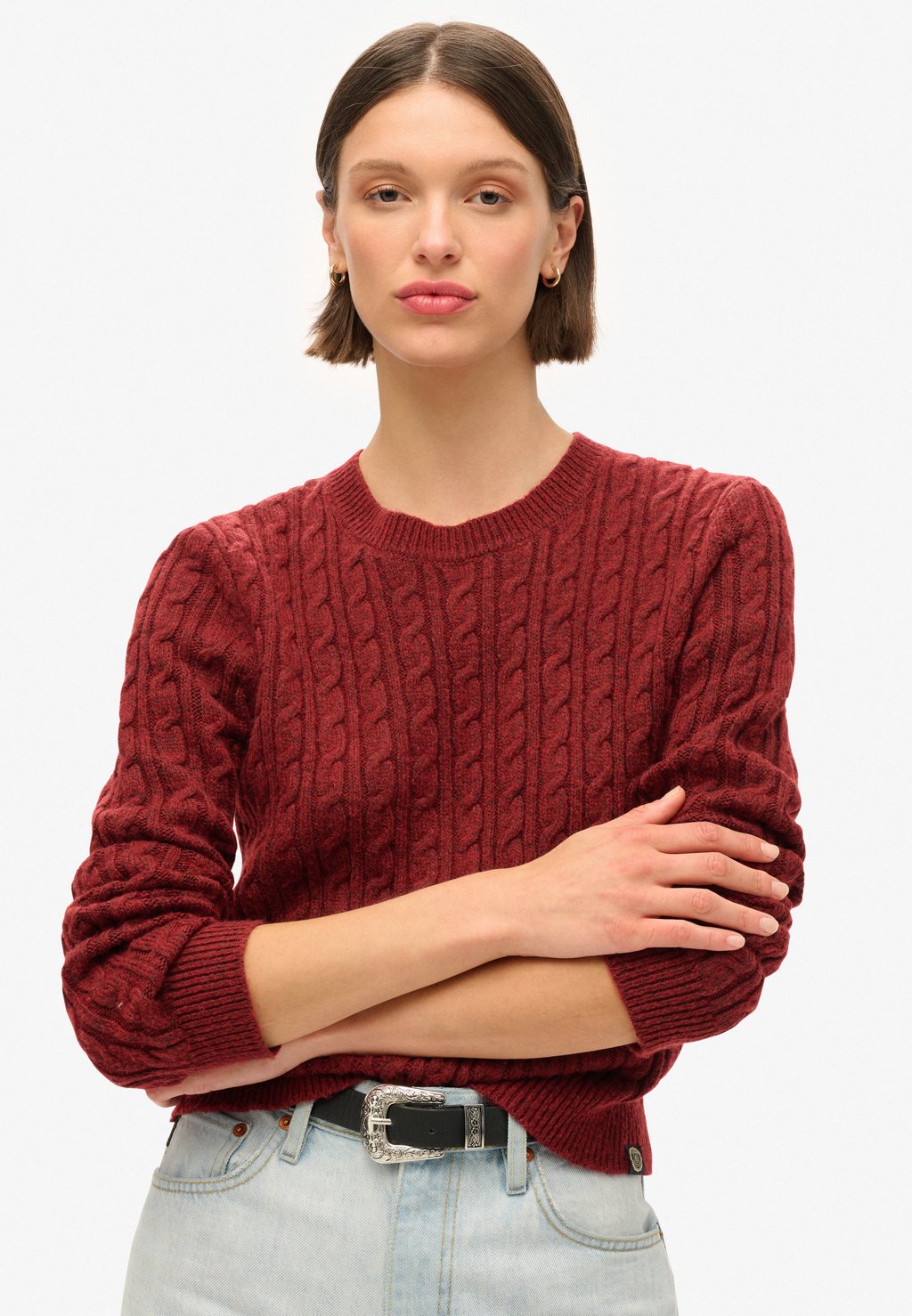 

Джемпер CABLE CREW NECK Superdry, красный