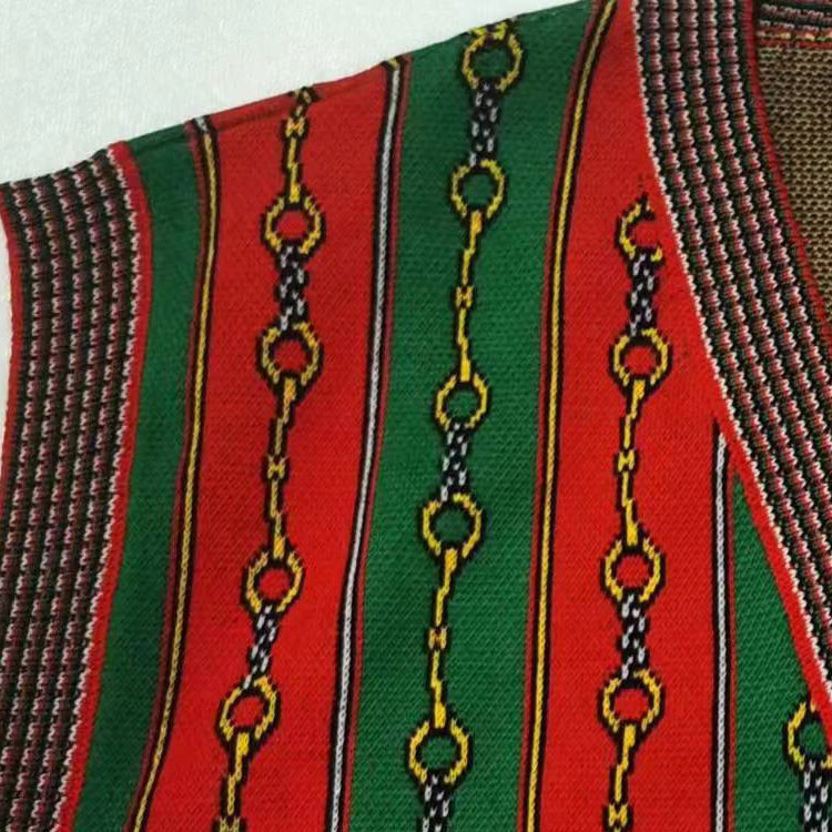 Жилет Gucci с узором, премиальный материал, красный / зеленый — фото 3