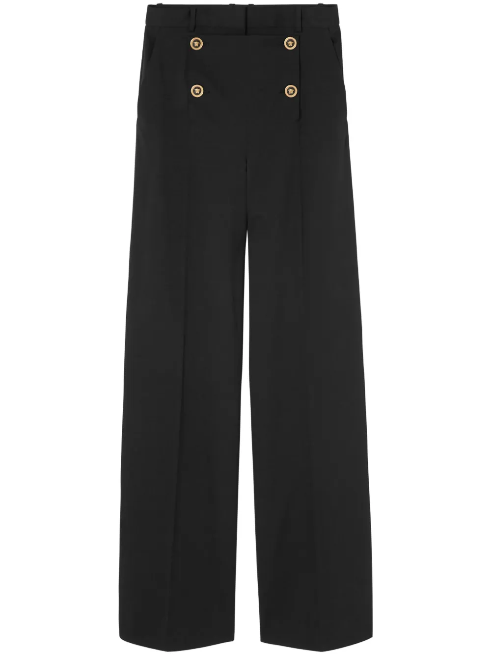 

Широкие брюки с завышенной талией VERSACE, черный