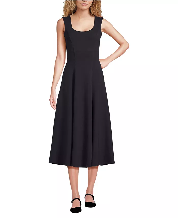 

Женское платье Starfish Midi Fit and Flare Lands' End, красный