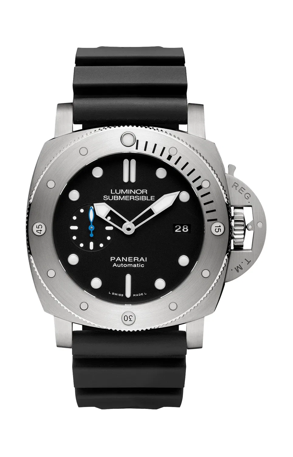 SUBMERSIBLE 47 ММ - ДВА РЕМЕШКА - PAM02305 PANERAI, серебряный