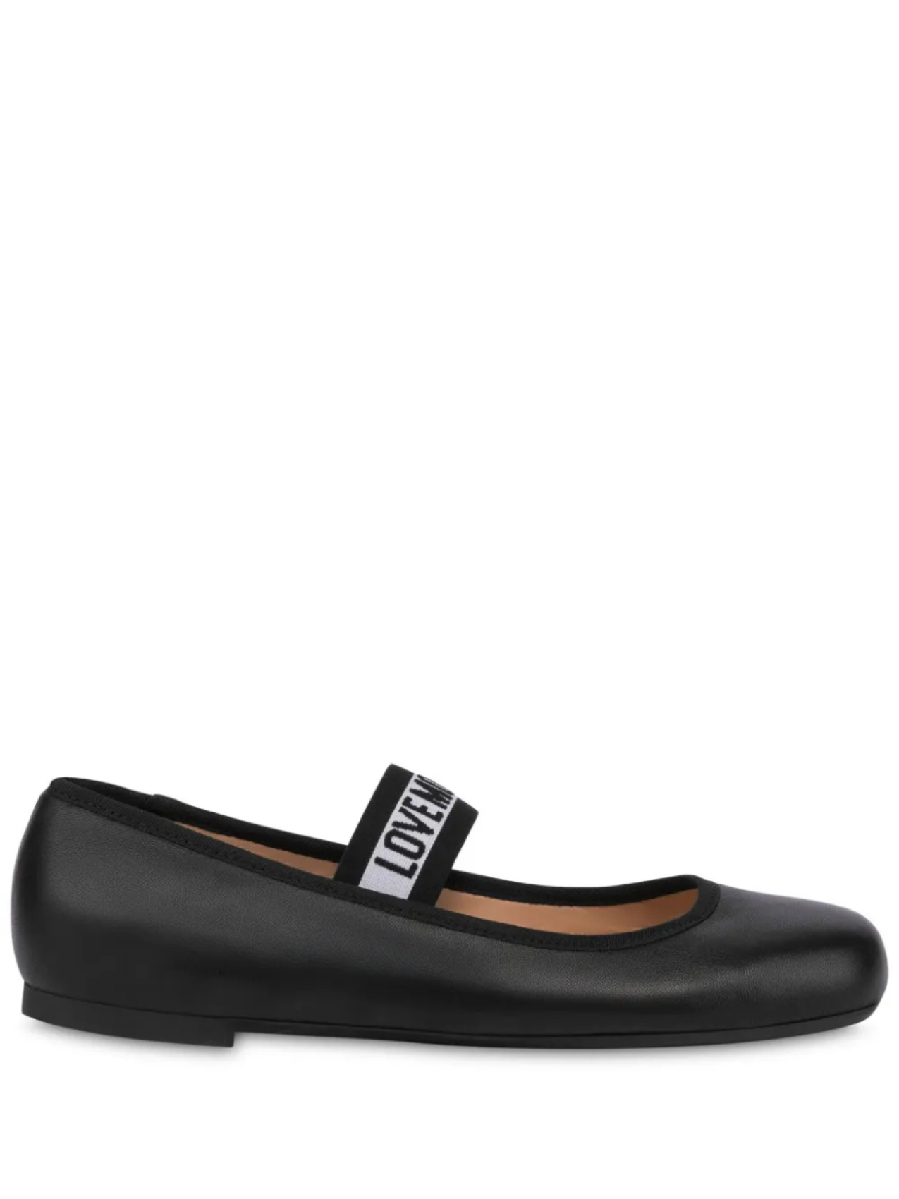 Love Moschino балетки с логотипом, черный