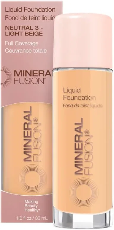 Тональная основа Mineral Fusion Full Coverage Liquid Foundation, оттенок Neutral 3, 30 мл
