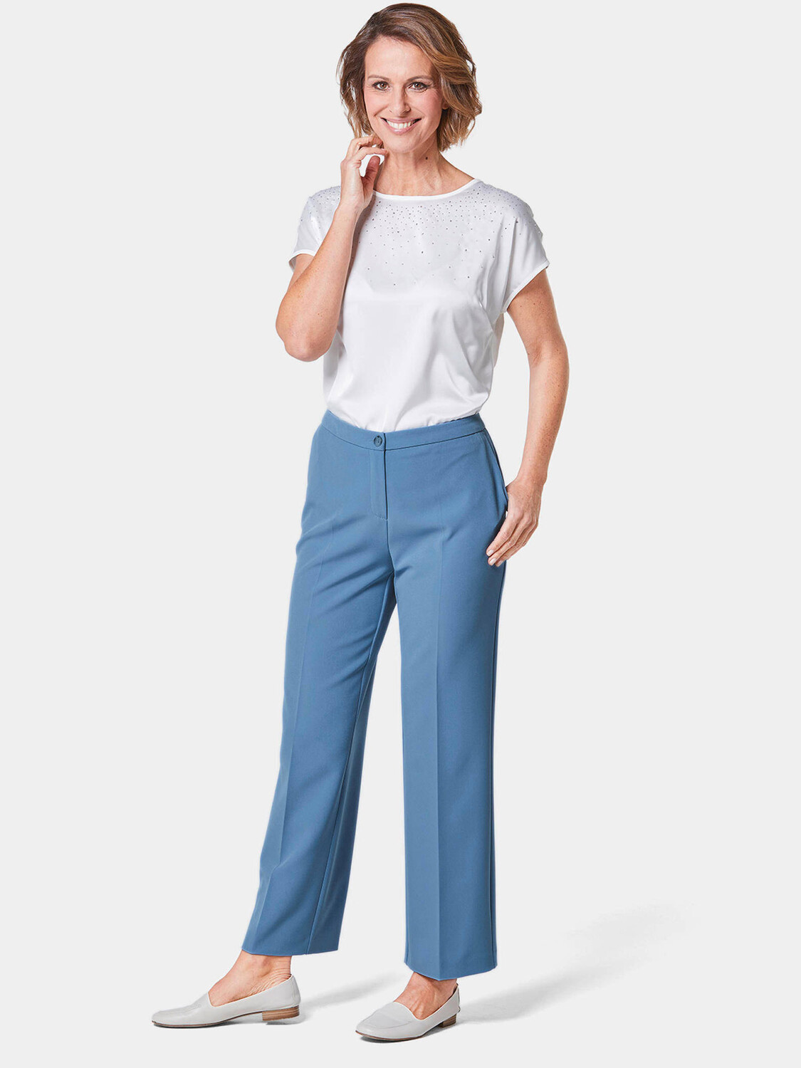 

Брюки GOLDNER Hose, цвет taubenblau