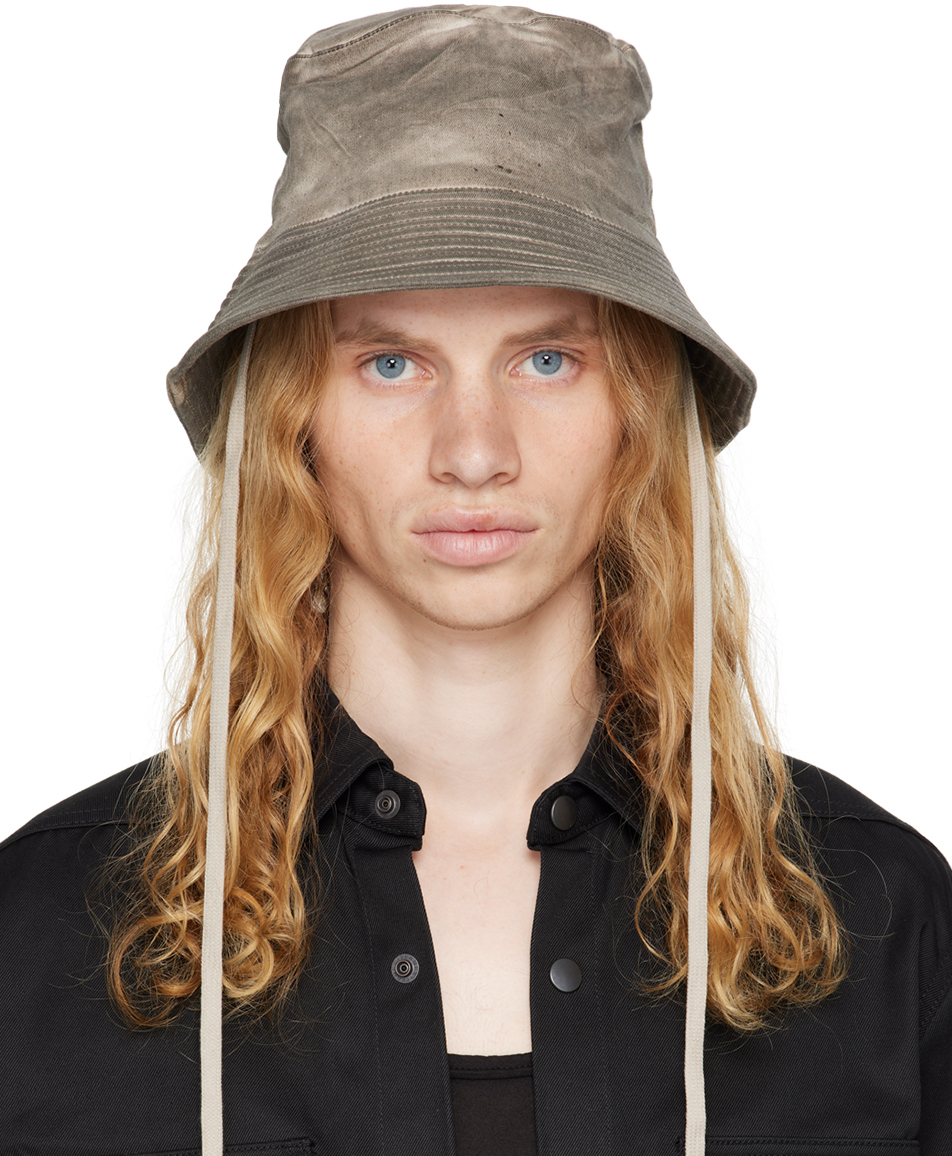 

Серая шляпа-панама Porterville Gilligan Rick Owens DRKSHDW, Dust