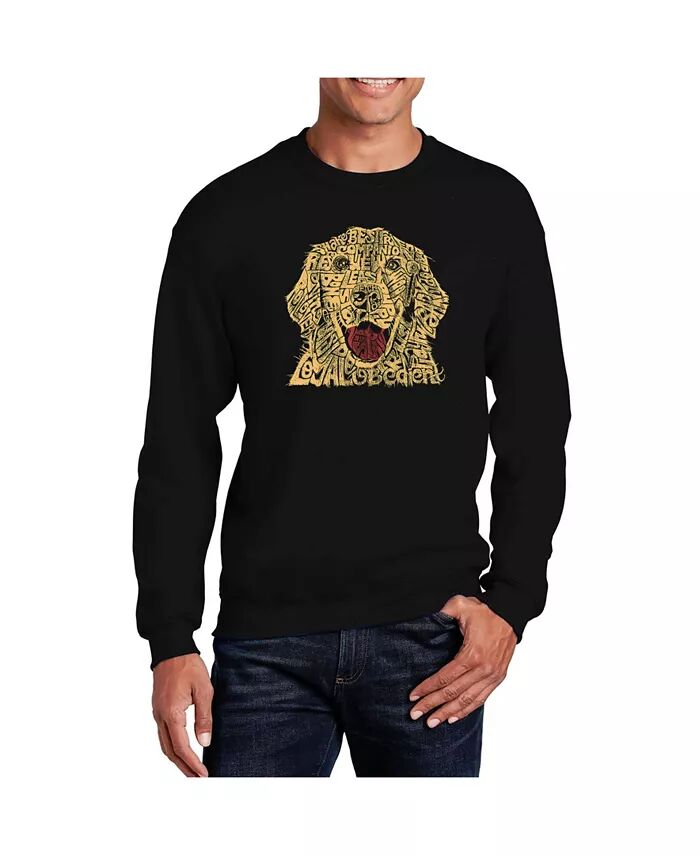 

Мужская толстовка Word Art Dog с круглым вырезом LA Pop Art, черный