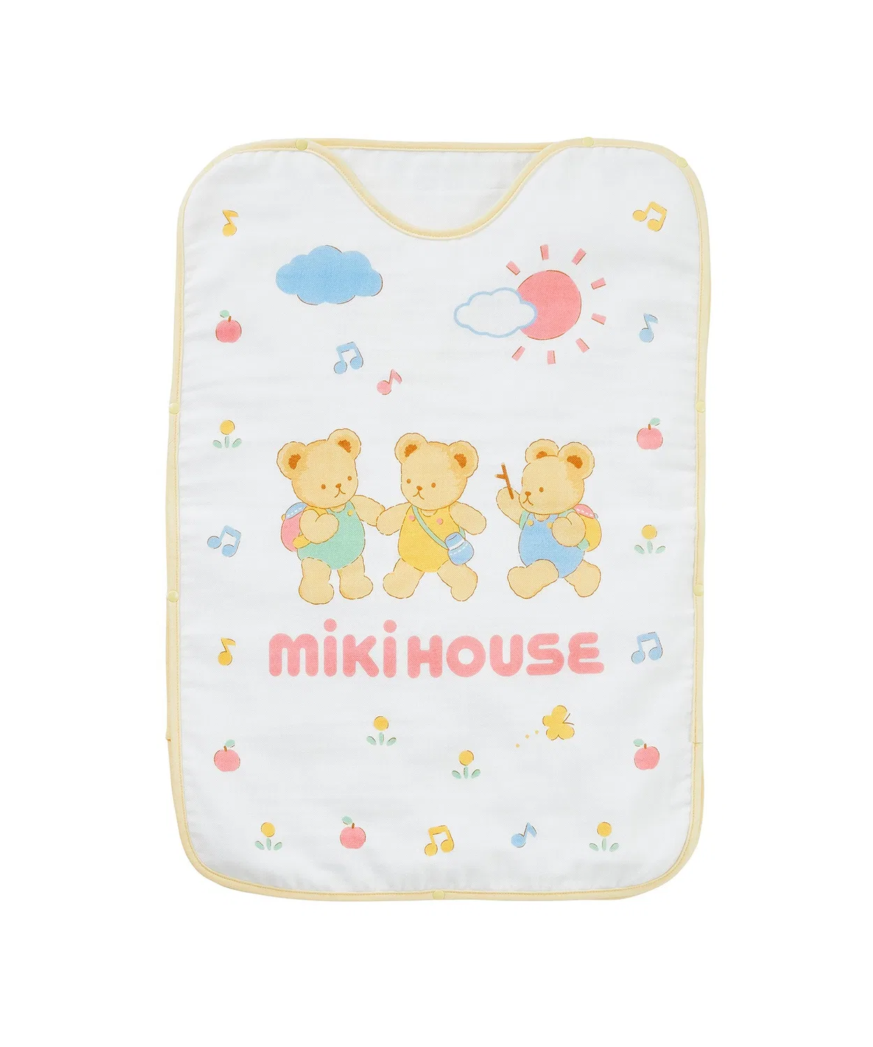 Слипер-конверт для новорожденных Mikihouse из 100% хлопка, 3-слойная марля, размер 43×60 см, разноцветный