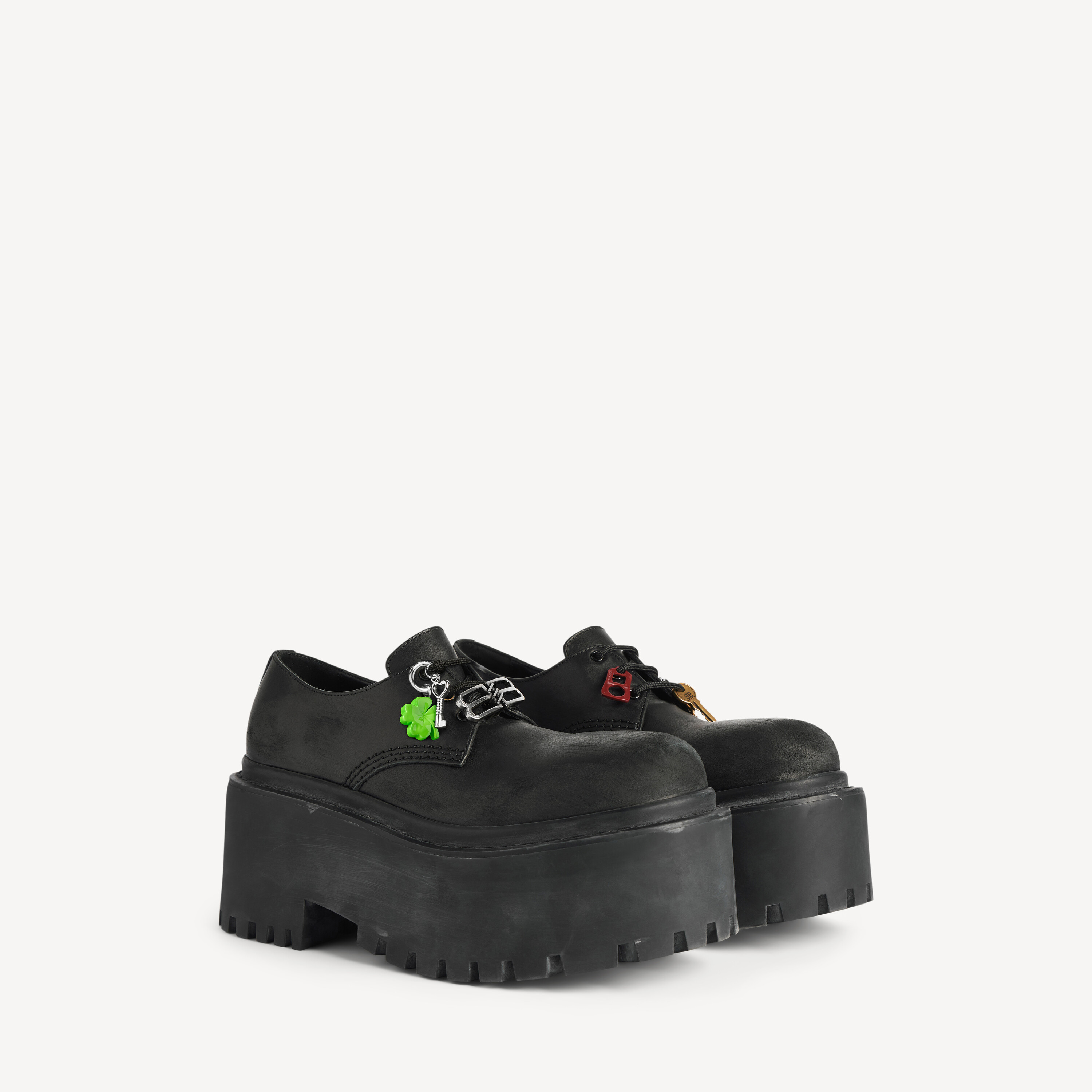 Женские дерби strike на платформе с подвесками, черные/разноцветные BALENCIAGA, многоцветный/черный — фото 2