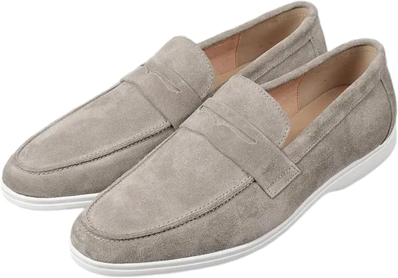 Лоферы мужские, Adhdyuud, Penny Loafers, серый