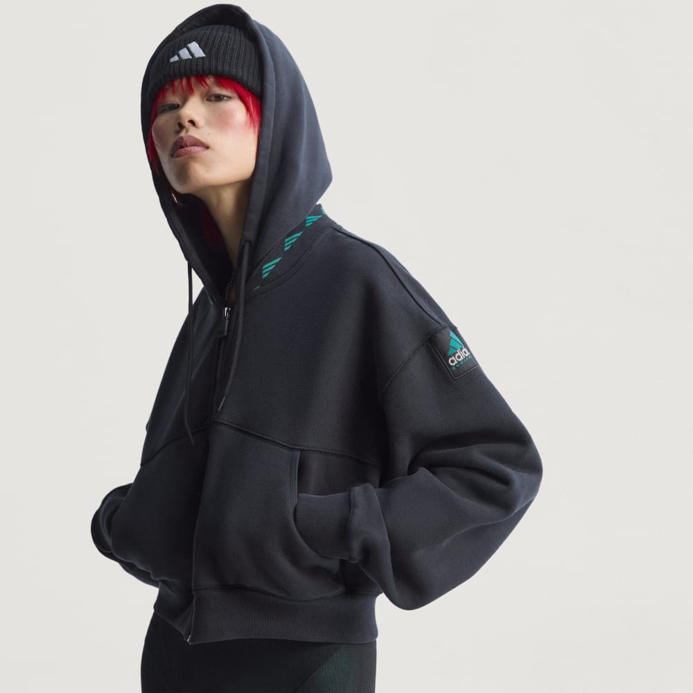 

Худи Adidas Equipment Cropped Hoodie, черный