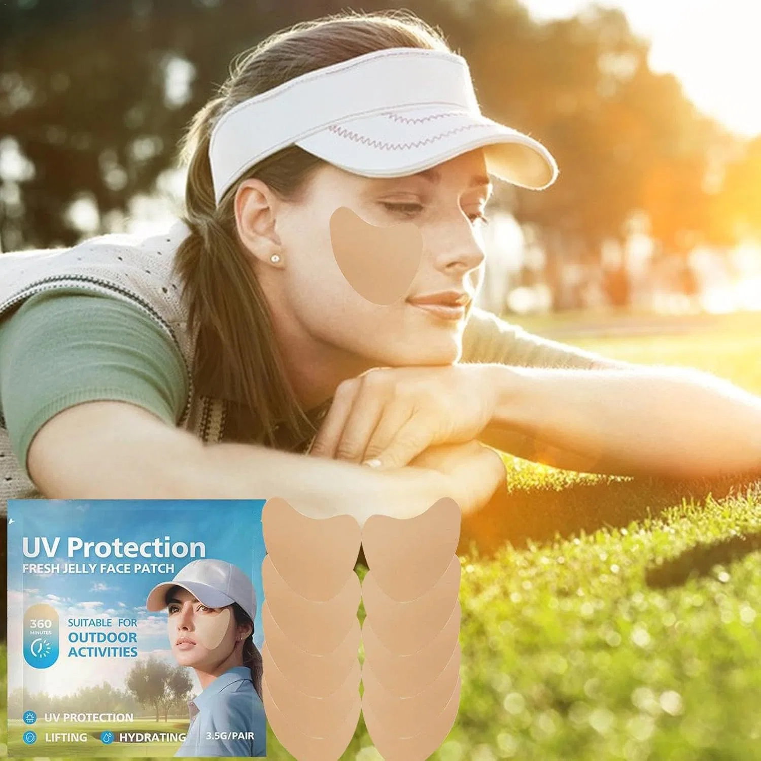Патч для лица от солнца Golf Sun Face Patch, 5 пар — фото 2