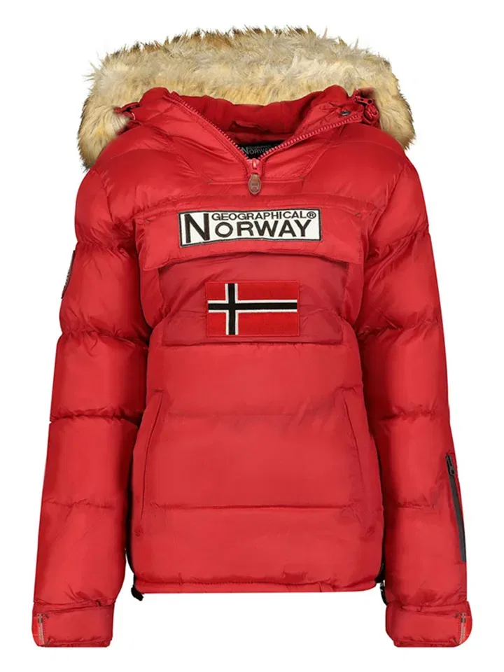 Парка с капюшоном Geographical Norway, красный